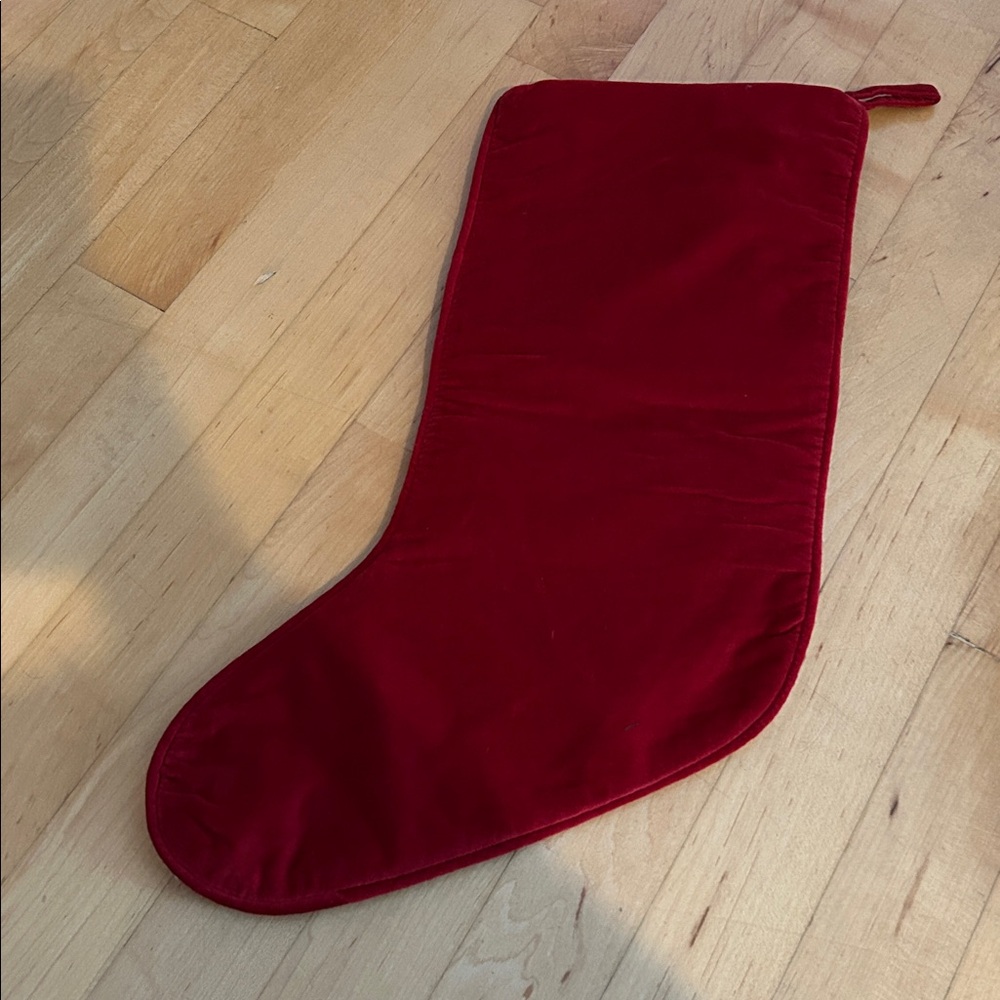 Lands' End Red 3 Bunnies Holiday Stocking - Picture 5 of 5